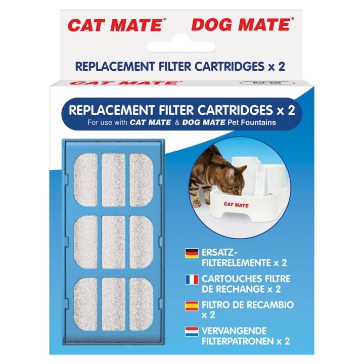 Cat Mate - Ersatzfilterelement für Heimtier-Trinkbrunnen (2er-Pack