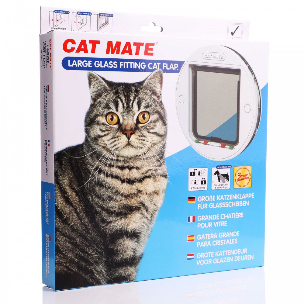 Cat Mate - Grosse Katzenklappe für Glasscheiben (Ref: 357) - Swiss