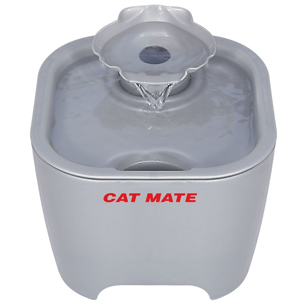 Cat Mate - Muschel-Trinkbrunnen für Haustiere, titangrau, 3L