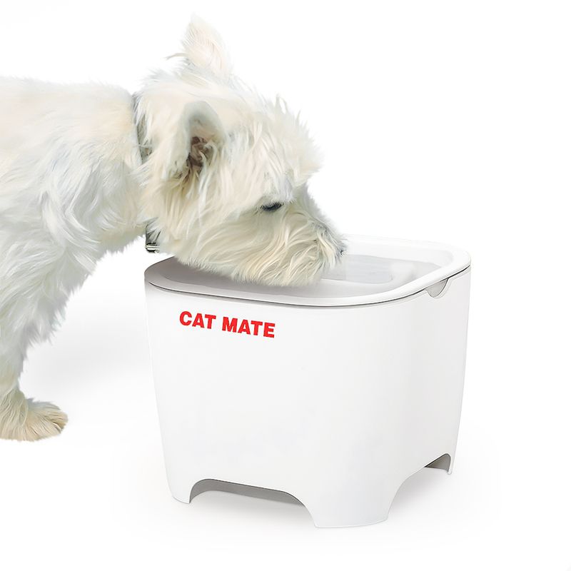 Cat Mate Springbrunnen für Katzen und kleine Hunde, dreistöckig, weiß