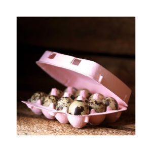 Boites en carton pour 12 oeufs de cailles - Fraise (10 pièces)