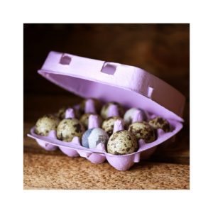 Wachteleierschachteln aus Karton für 12 Eier - Lavender (10 Stück)