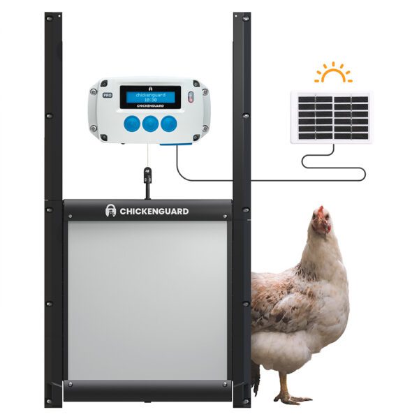 ChickenGuard PRO SOLAR Combi - Automatischer Türoffner + Tür