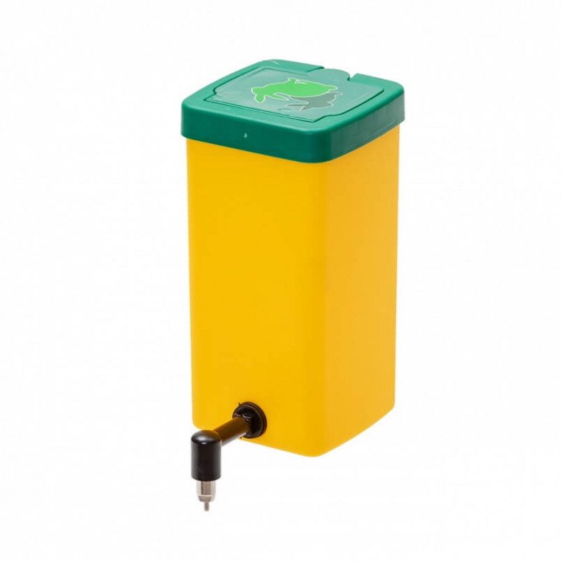 Abreuvoir à pipette pour lapins, avec couvercle articulé, 1l