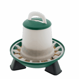 Mangeoire plastique à 2 niveaux avec pieds | 3kg | verte
